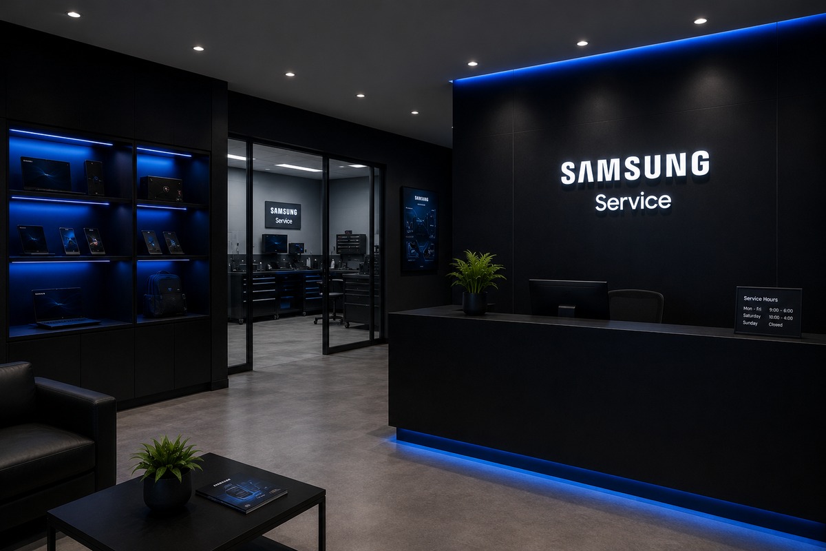 Зона приёма клиентов сервисного центра Samsung